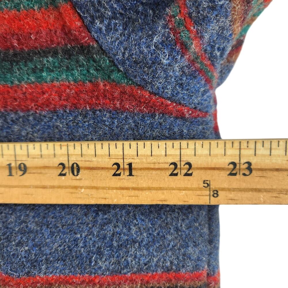 VTG 80’s Woolrich WMNS Blanket Jacket Wool Stripped Aztec Red Western SZ M EUC - Picture 11 of 16
